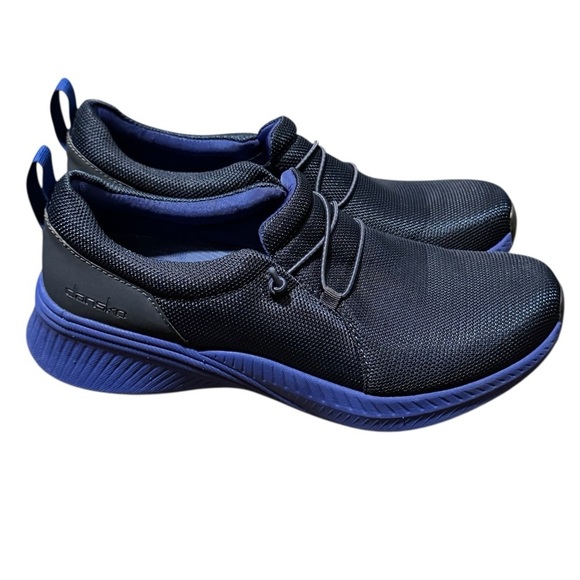Dansko Marlee Mesh Slip On Shoes Black and Blue Sneakers with Cushioned Comfort - Picture 3 of 6